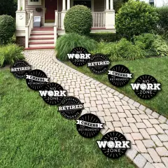 Big Dot of Happiness Happy Retirement - Lawn Decorations - Outdoor Retirement Party Yard Decorations - 10 Piece