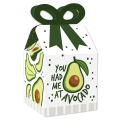 Big Dot of Happiness Hello Avocado - Square Favor Gift Boxes - Fiesta Party Bow Boxes - Set of 12