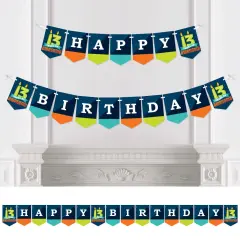 Big Dot of Happiness Boy 13th Birthday - Official Teenager Birthday Party Bunting Banner - Birthday Party Decorations - Happy Birthday