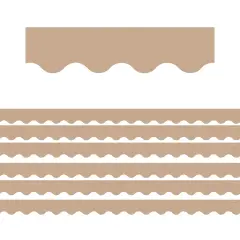 Light Brown Scalloped Border Trim, 35 Feet Per Pack, 6 Packs