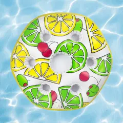 Pool Central Inflatable Lemon and Lime Swimming Pool Refreshment Float - 29&rdquo; Green