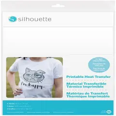 Silhouette Printable Heat Transfer Material 8.5"X11" 5/Pkg-For Light Fabrics