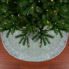 Northlight 48" Gray and Silver Faux Fur Snake Skin Pattern Christmas Tree Skirt