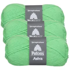 (Pack of 3) Patons Astra Yarn - Solids-Hot Green
