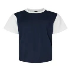 Alleson Athletic&reg; Youth Crewneck Baseball Jersey Navy/ white