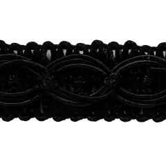 20 yards of Collette Woven Braid Circle Trim | 20 yard cut Black