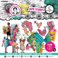 Art By Marlene Signature Collection Paper Pad 8"X8"-Nr. 133, Paper Elements Edition 2