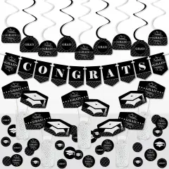 Big Dot of Happiness Graduation Cheers - Graduation Party Supplies Decoration Kit - Decor Galore Party Pack - 51 Pieces