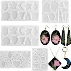 5 Pcs Large Resin Earrings Mold Set