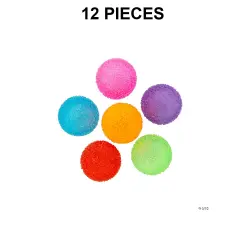 Mini Light-Up Textured Bouncy Balls - 12 Pc.