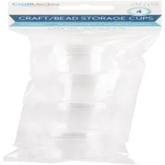 Craft Medley Bead Storage Screw-Top Cups 4/Pkg-1.7oz