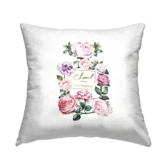 Stupell Industries Spring Floral Garden Designer Fragrance Bottle Outdoor Printed Pillow