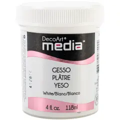 Multipack of 4 - DecoArt Media Gesso 4oz-White
