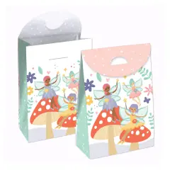 Big Dot of Happiness Let&rsquo;s Be Fairies - Fairy Garden Birthday Gift Favor Bags - Party Goodie Boxes - Set of 12