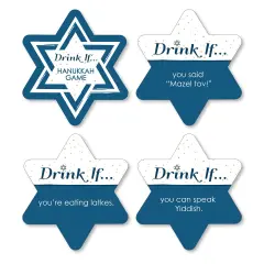 Big Dot of Happiness Drink If Game - Happy Hanukkah - Chanukah Party Game - 24 Count