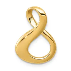 14K Gold Fancy Omega Slide Pendant Charm Jewelry 20mm x 14mm