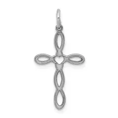 Sterling Silver Cross Charm Jewerly 23mm x 13mm