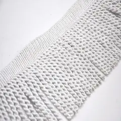 Belagio Bullion Fringe Trim, 6" Wide, Softer Collection, 15 Yards, White