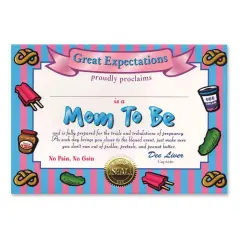 Mom To Be Certificate (Pack of 6)