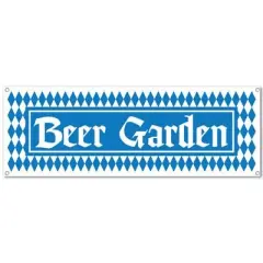 Beer Garden Sign Banner (Pack of 12)