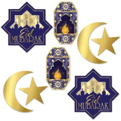 Foil Ramadan Cutouts, (Pack Of 12)