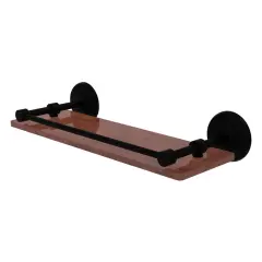 Monte Carlo Collection 16 Inch Solid Ipe Ironwood Shelf With Gallery Rail - Mc-1-16-Gal-Irw-Bkm