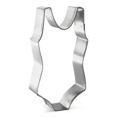 One Piece Swimming Suit 4 in, CookieCutter.com, Tin Plated Steel, Handmade in the USA