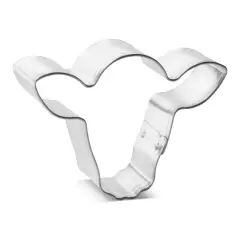 Mini Steer Head Cookie Cutter 2 in M182 - CookieCutter.com - USA Tin Plated Steel