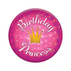 Birthday Princess Button, (Pack of 6)