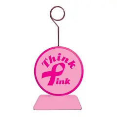 Pink Ribbon Photo/Balloon Holder (Pack of 6)