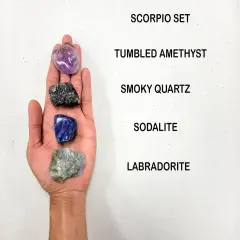 Crystals For Scorpio Zodiac Sign, Amethyst Smoky Quartz Sodalite Labradorite
