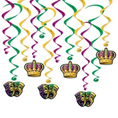 Mardi Gras Whirls, (Pack Of 6)
