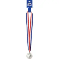 Silver Medal w/Ribbon (Pack of 12)