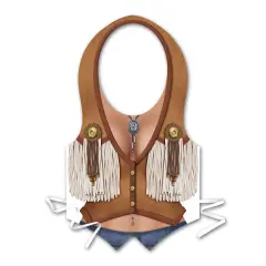 Plastic Cowgirl Vest (Pack of 48)