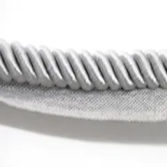 Belagio Lip Cord Trim, 0.375" Wide, Softer Collection, 50 Yards, Silver