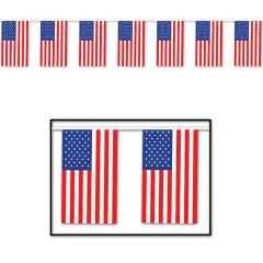American Flag Pennant Banner (Pack of 12)