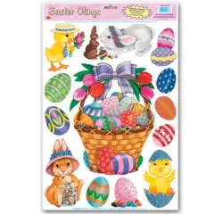 Easter Basket & Friends Clings (Pack of 12)