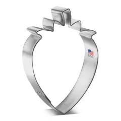 Strawberry Cookie Cutter 3.5 in, CookieCutter.com, Tin Plated Steel, Handmade in the USA