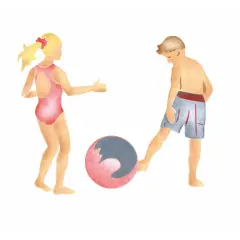 Beach Children Wall Stencil | 2964 by Designer Stencils | Outdoor Stencils | Reusable Art Craft Stencils for Painting on Walls, Canvas, Wood | Reusable Plastic Paint Stencil for Home Makeover | Easy to Use & Clean Art Stencil