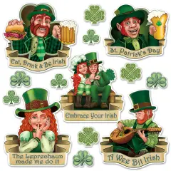 St Patricks Day Cutouts, (Pack Of 12)