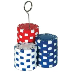 Poker Chips Photo/Balloon Holder (Pack of 6)