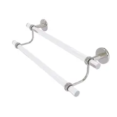 Clearview Collection 30 Inch Double Towel Bar With Twisted Accents - Satin Nickel
