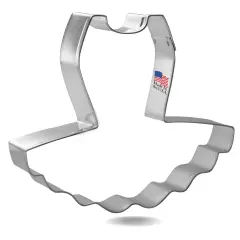 Tutu Cookie Cutter 4 in B1616, CookieCutter.com, Tin Plated Steel, Handmade in the USA