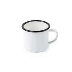 12oz Enamel Mug with Black Edge