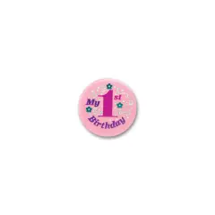 My 1st Birthday Satin Button (Pack of 6)