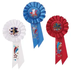 1st, 2nd, 3rd, Place Award Pack Rosettes (Pack of 6)
