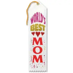 World's Best Mom Award Ribbon (Pack of 6)