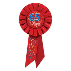 65 & Amazing Rosette (Pack of 6)
