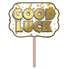 Foil Good Luck Yard Sign, (Pack Of 6)