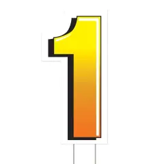 Plastic1Yard Sign, (Pack Of 3)